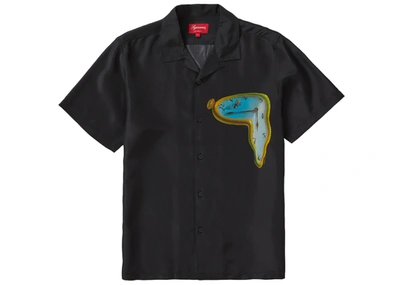 Pre-owned Supreme The Persistence Of Memory Silk S/s Shirt Black