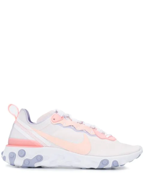 nike pale pink react element 55 sneakers