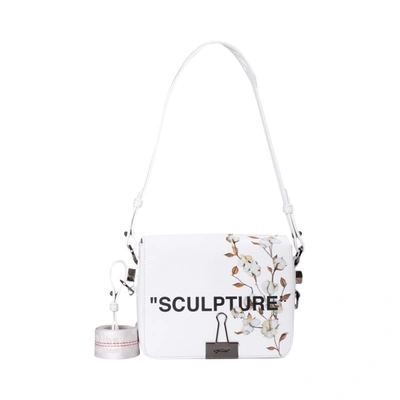 Pre-owned Off-white  Binder Clip Bag Cotton Flower Sculpture White