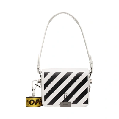 Pre-owned Off-white  Binder Clip Bag Diag White Black Yellow