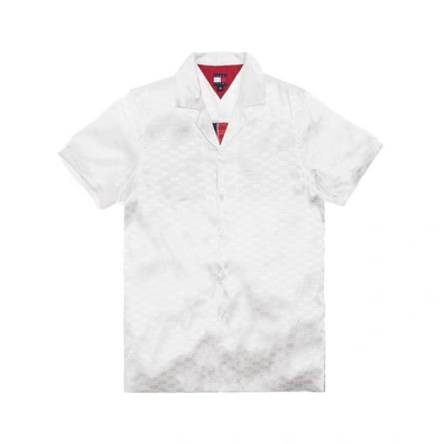 Pre-owned Kith  X Tommy Hilfiger Satin Camp Shirt White
