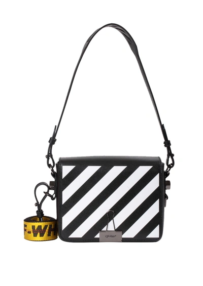 Pre-owned Off-white  Binder Clip Bag Diag Black White Yellow