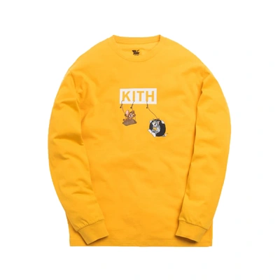 Pre-owned Kith X Tom & Jerry L/s Friends Tee Yellow