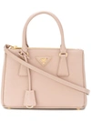 Prada Galleria Small Saffiano Leather Tote In Neutrals