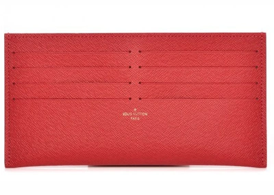 Pre-owned Louis Vuitton  Pochette Felicie Card Holder Insert Red