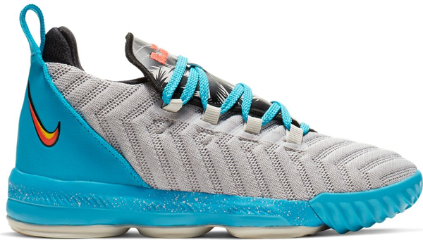 lebron 16 grey and blue