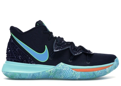 Pre-owned Nike  Kyrie 5 Ufo In Obsidian/light Current Blue-scream Green