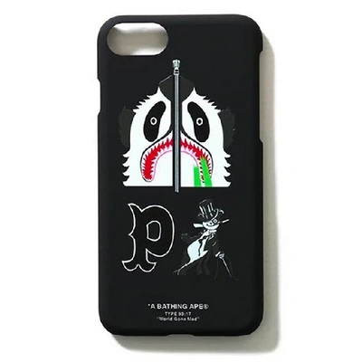 Pre-owned Bape Panda Iphone 8 Plus Case Black