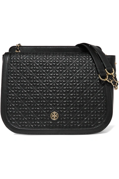 Tory Burch Bryant Quilted And Textured-leather Shoulder Bag | ModeSens