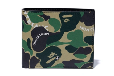 Pre-owned Bape X Montblanc Wallet Green | ModeSens