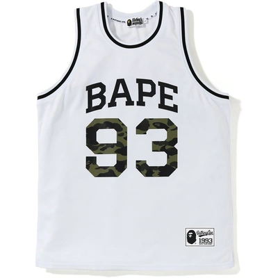 Pre-owned Bape  Basketball Tank Top White