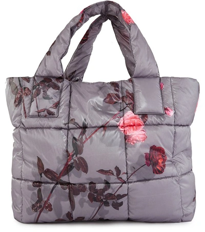 Dries Van Noten Floral-print Large Puffer Tote Bag In Grey