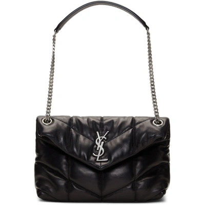 Saint Laurent Loulou Quilted Small Shoulder Bag In 1000 Black