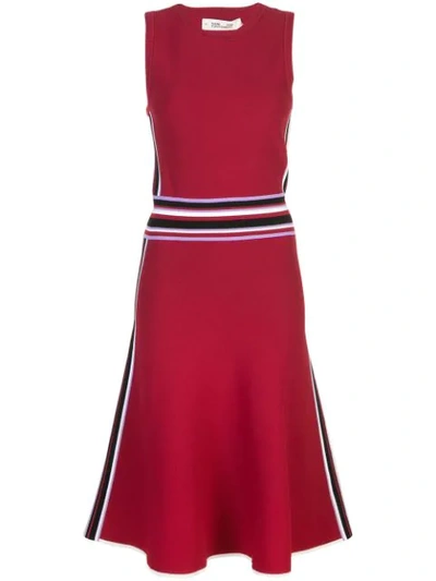 Diane Von Furstenberg Elsie Stretch-knit Midi Dress In Red