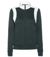 Tory Sport Cotton-blend Jersey Track Jacket In Green