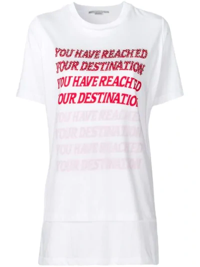 Stella Mccartney Embellished Slogan T-shirt In White