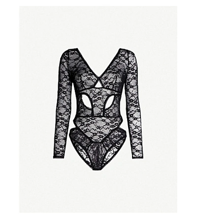 Coco De Mer Aphrodite Lace Body In Black