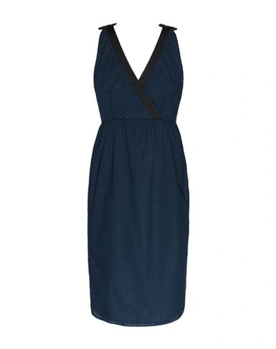 8 By Yoox Midi Dresses In Dark Blue