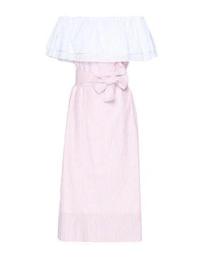 8 By Yoox 3/4 Length Dresses In Pastel Pink