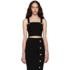 Balmain Diamond-knit Thin-strap Crop Top In Black