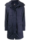 Canada Goose 'cavalry' Detachable Hood Windproof Trench Coat In Blue