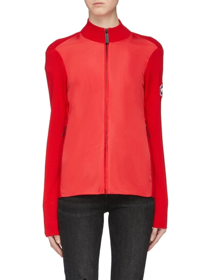 Canada Goose Windbridge Zip Front Sweater Jacket In Red