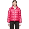 Moncler Copenhague Nylon Down Jacket In Pink