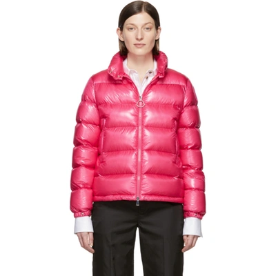 Moncler Copenhague Nylon Down Jacket In Pink