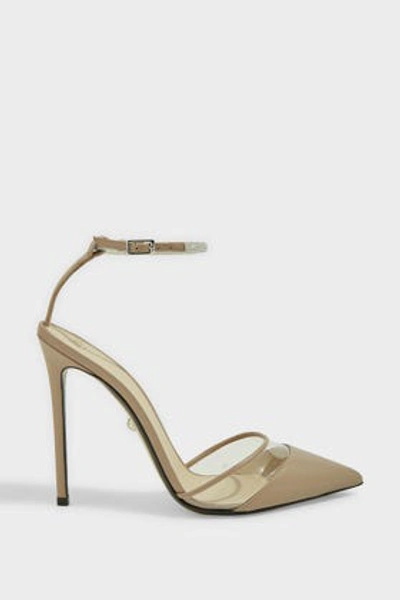 Alevì Alice Plexi Leather Pumps In Beige