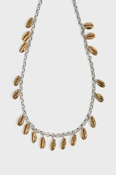 Isabel Marant Shell-embellished Necklace In Silver And Gold