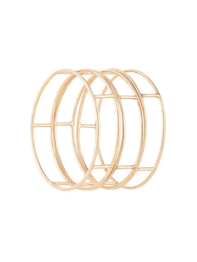 Mercedes Salazar Triple-hoop Bracelet In Gold