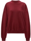 Jw Anderson Oversized Shoulder Placket Sweatshirt In Purple