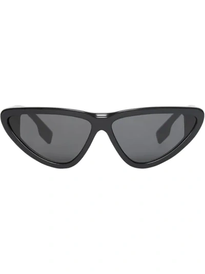 Burberry Triangular Frame Sunglasses In Black