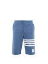 Thom Browne Classic Drawstring Cotton Sweatshorts In Blue