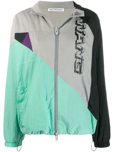 Alexander Wang T Wash + Go Colourblock Jacket In Grey