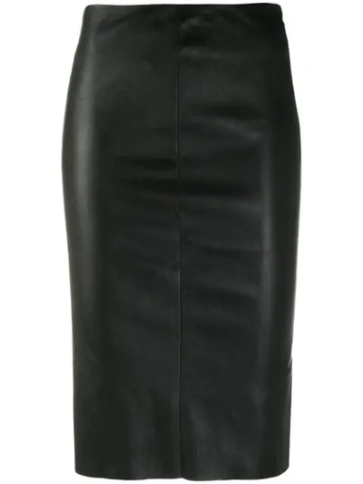 Drome Fitted Midi Skirt In Black