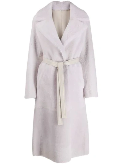 Blancha Reversible Belted Coat In White