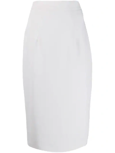 Safiyaa London Slim-fit Pencil Skirt In Grey