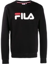 Fila Logo Print Sweatshirt In Black