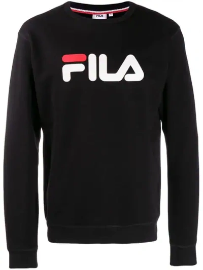 Fila Logo Print Sweatshirt In Black