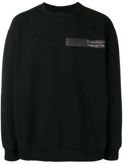 Marcelo Burlon County Of Milan Back Pocket Sweatshirt In 1062 Black Fluo Yellow