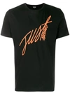 Just Cavalli Brand Printed T-shirt In Black