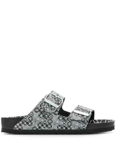 Birkenstock Arizona Optic Print Sandals In Black