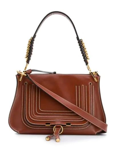 Chloé Marcie Baguette Bag In Brown