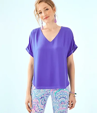 Lilly Pulitzer Casden Top In Multi Pop Up Got Your Back