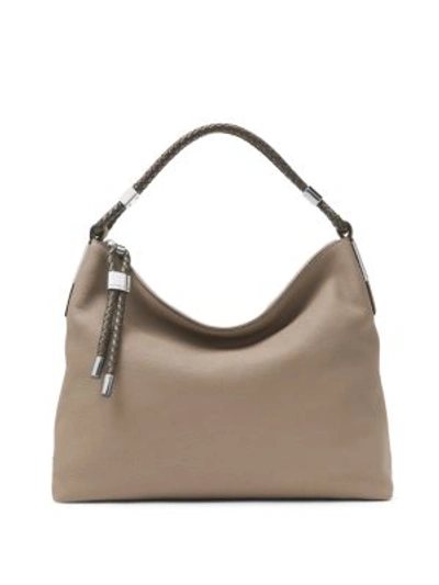 Michael Kors Large Skorpios Linen Hobo - Beige In Acorn