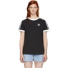 Adidas Originals Adidas Women's Originals 3-stripes T-shirt In Black Size Small 100% Cotton