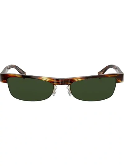 Alain Mikli X Alexandre Vauthier Small Frame Cat-eye Sunglasses In Brown