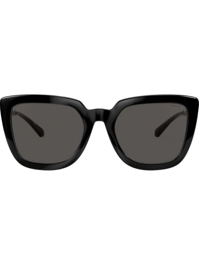 Coach Logo Chain Sunglasses In Black