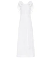 Kalita Eros Ruffled Linen Maxi Dress In White